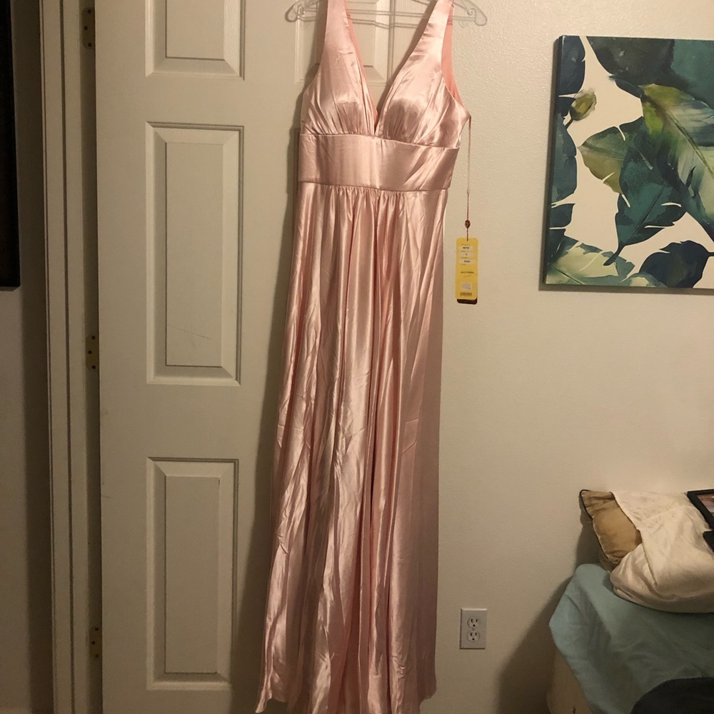 Bridesmaids Dress-Pink Chiffon- Never altered
